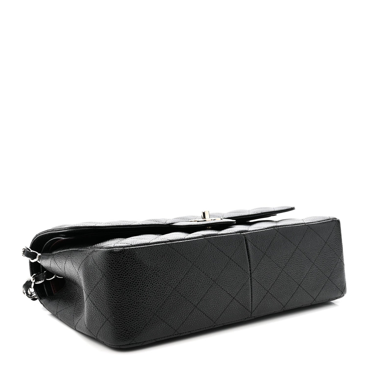 Caviar Quilted Jumbo Double Flap Black wholesalehk.shop