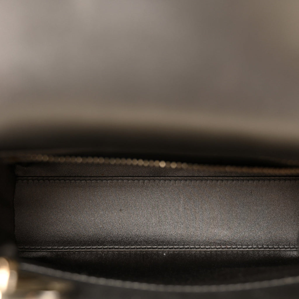 Satin Crystal Cannage Mini Lady Dior Gray wholesalehk.shop
