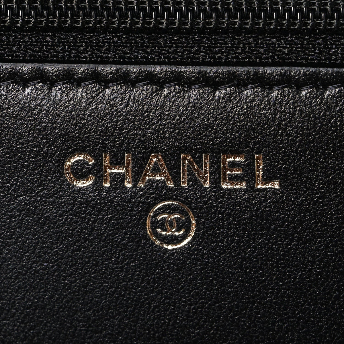 Lambskin Quilted Trendy CC Wallet On Chain WOC Black wholesalehk.shop