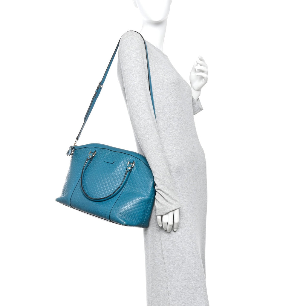 Soft Microguccissima Dome Satchel Deep Cobalt £¨ Direct shipment via from wholesalehk.shop