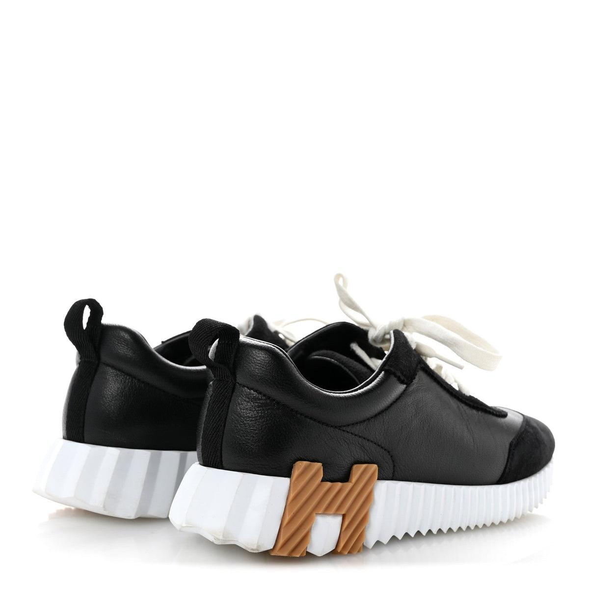 Goatskin Suede Goatskin Bouncing Sneakers 37.5 Black wholesalehk.shop