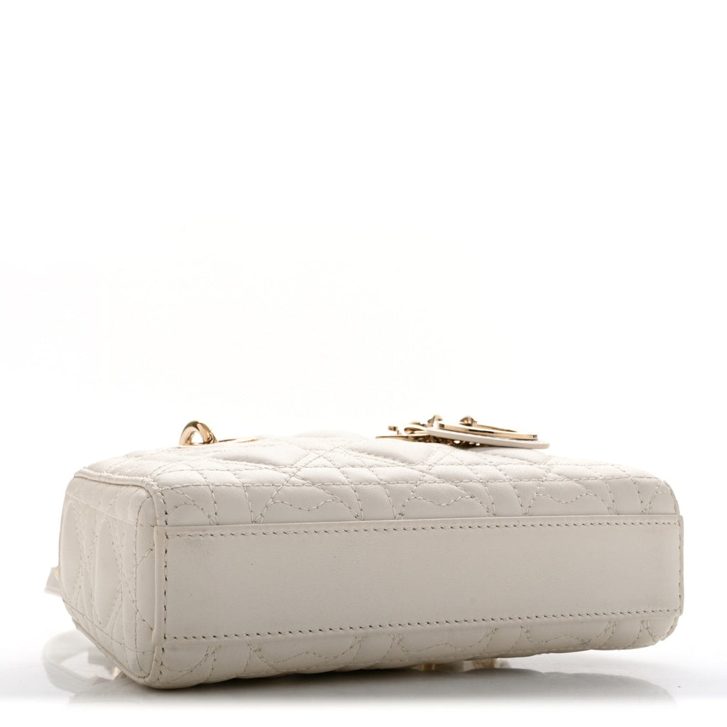 Lambskin Cannage Dioramour Micro Lady D-Joy Latte wholesalehk.shop
