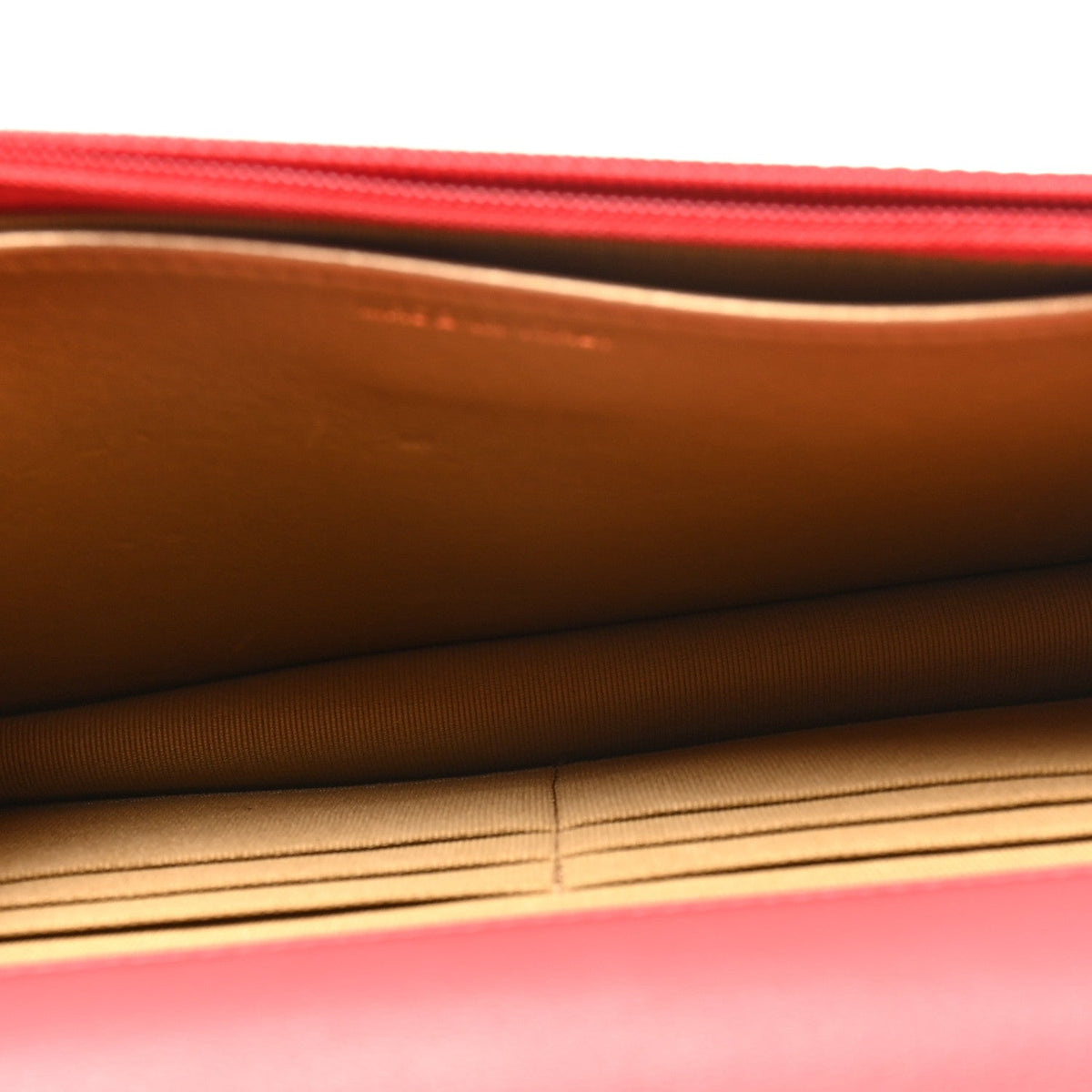Lambskin Quilted CC Pearl Crush Wallet On Chain WOC  Red wholesalehk.shop
