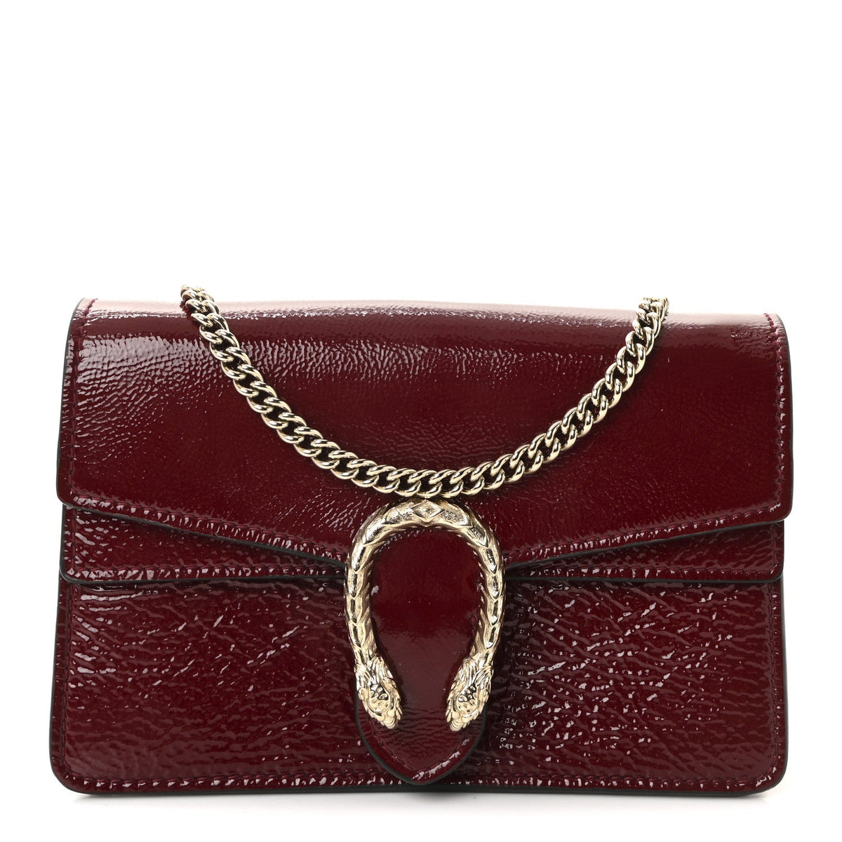 Crinkled Patent Mini Dionysus Shoulder Bag Rosso Ancora Red wholesalehk.shop