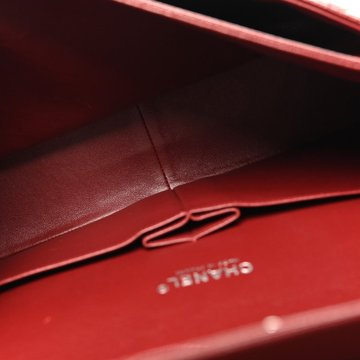 Caviar Quilted Maxi Double Flap Dark Red wholesalehk.shop