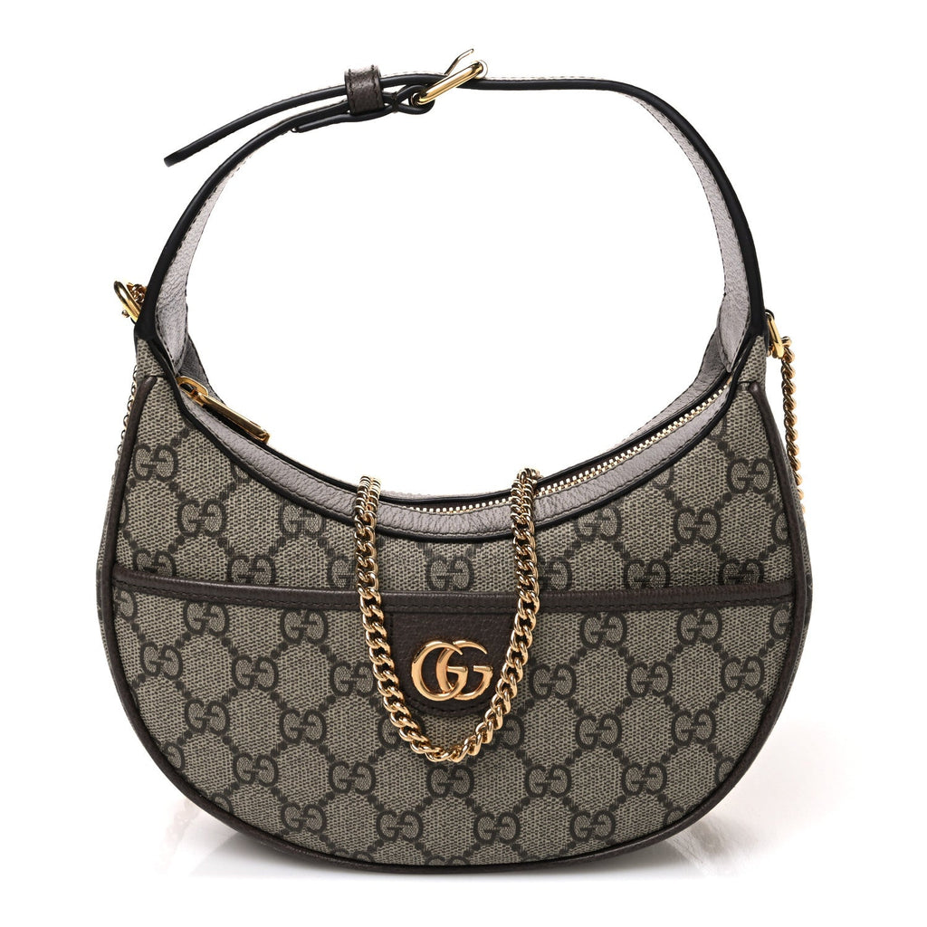 GG Supreme Monogram Textured Dollar Calfskin Small Ophidia Shoulder Bag Beige Ebony New Acero wholesalehk.shop