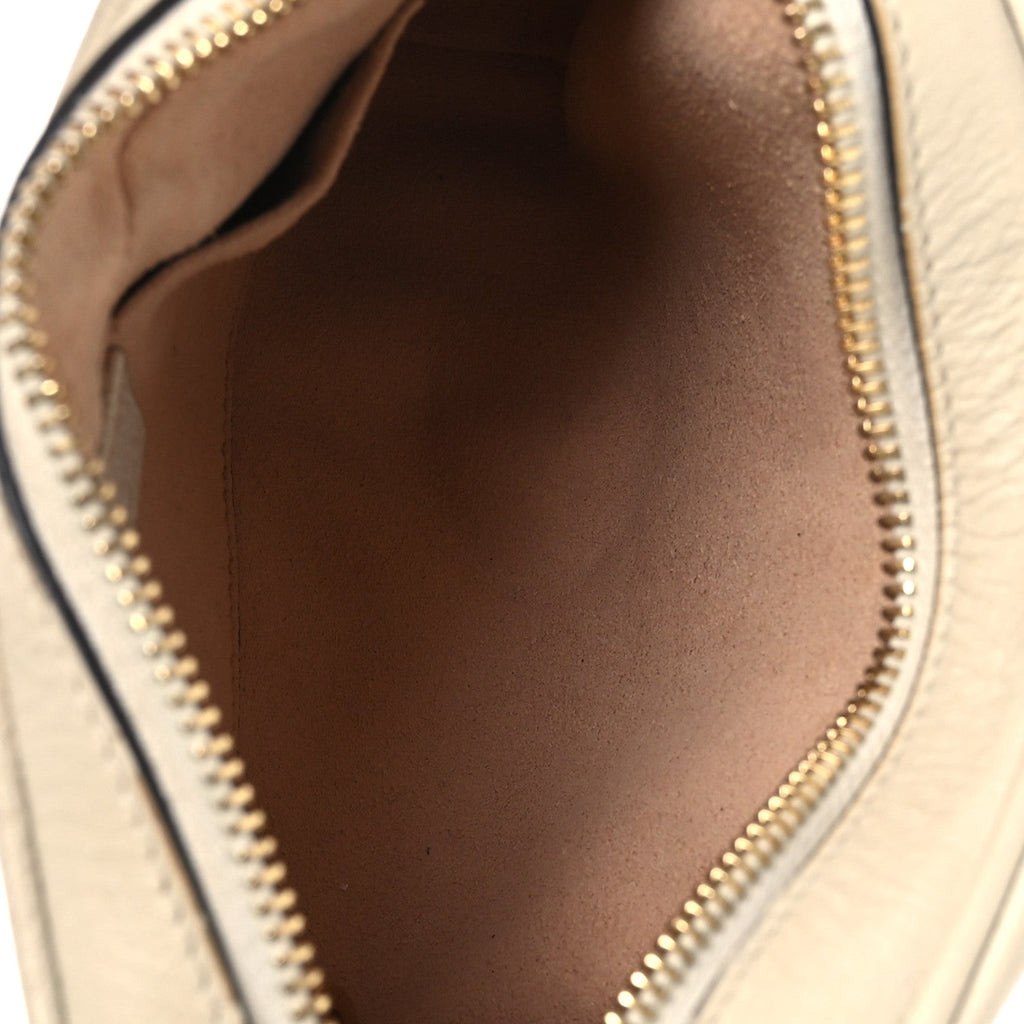 Textured Dollar Calfskin Web Mini Ophidia Shoulder Bag Mystic White wholesalehk.shop