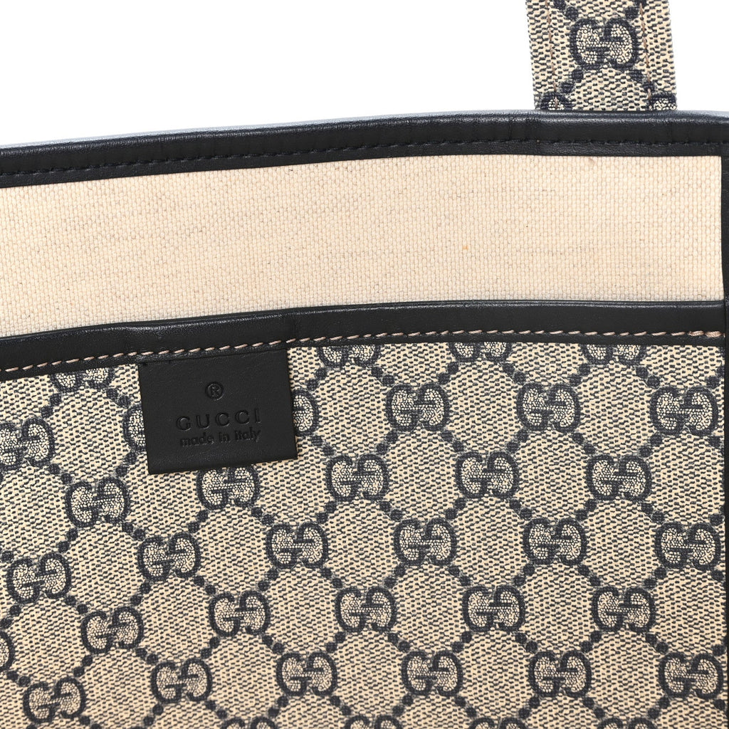 GG Plus Monogram Medium Signature Web Loop Tote Navy wholesalehk.shop