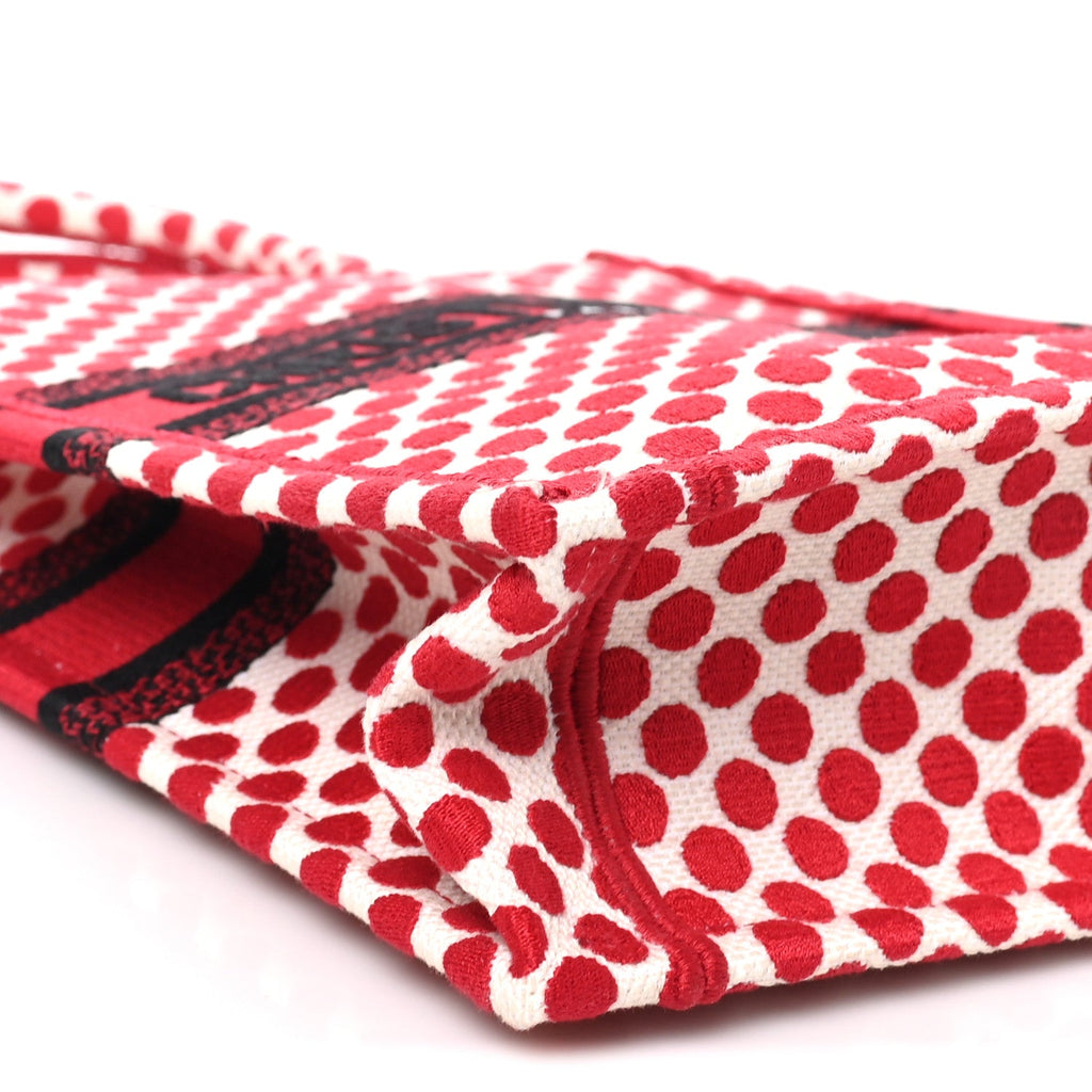 Canvas DiorAmour Dots Vertical Book Tote Red £¨ Direct shipment via from wholesalehk.shop