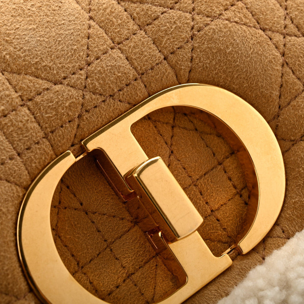 Shearling Cannage Large Caro Bag Camel wholesalehk.shop