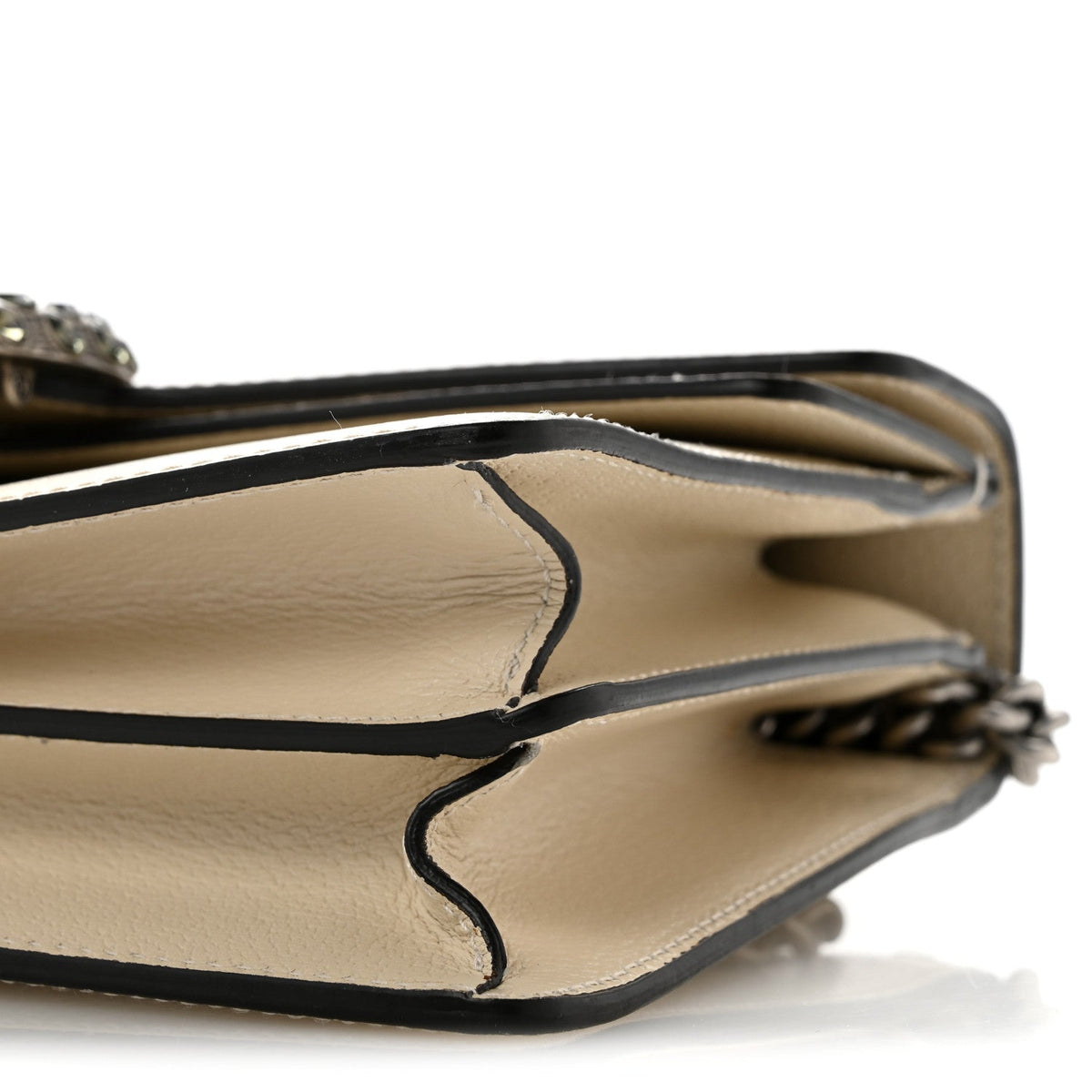 Textured Calfskin Crystal Small Dionysus Shoulder Bag Mystic White wholesalehk.shop