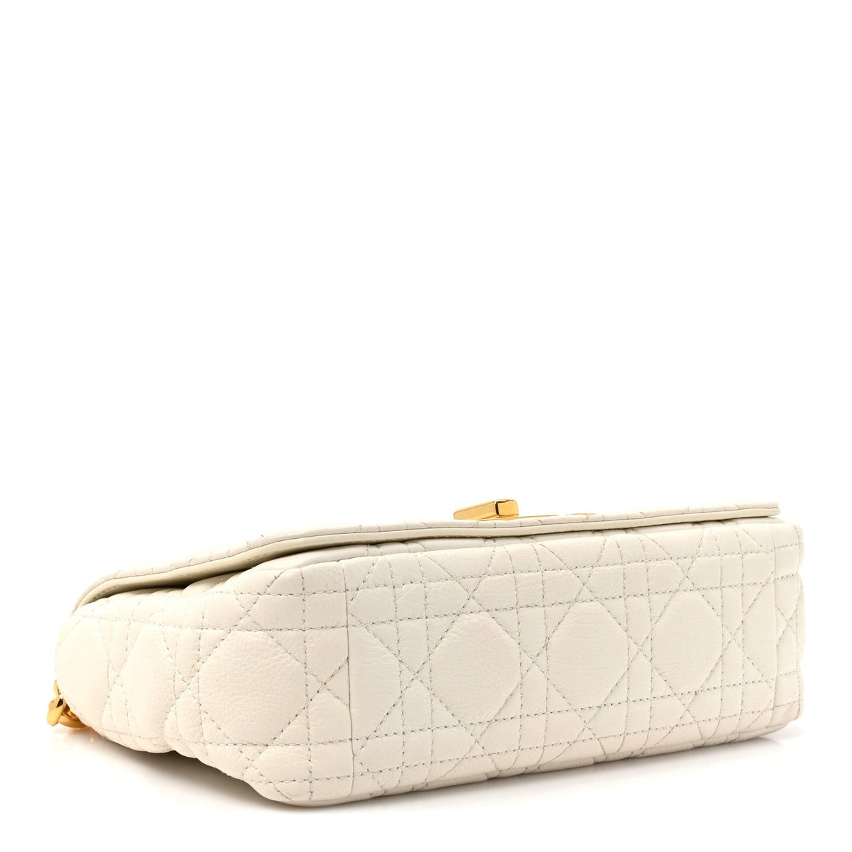 Grained Calfskin Cannage Small Caro Bag White wholesalehk.shop