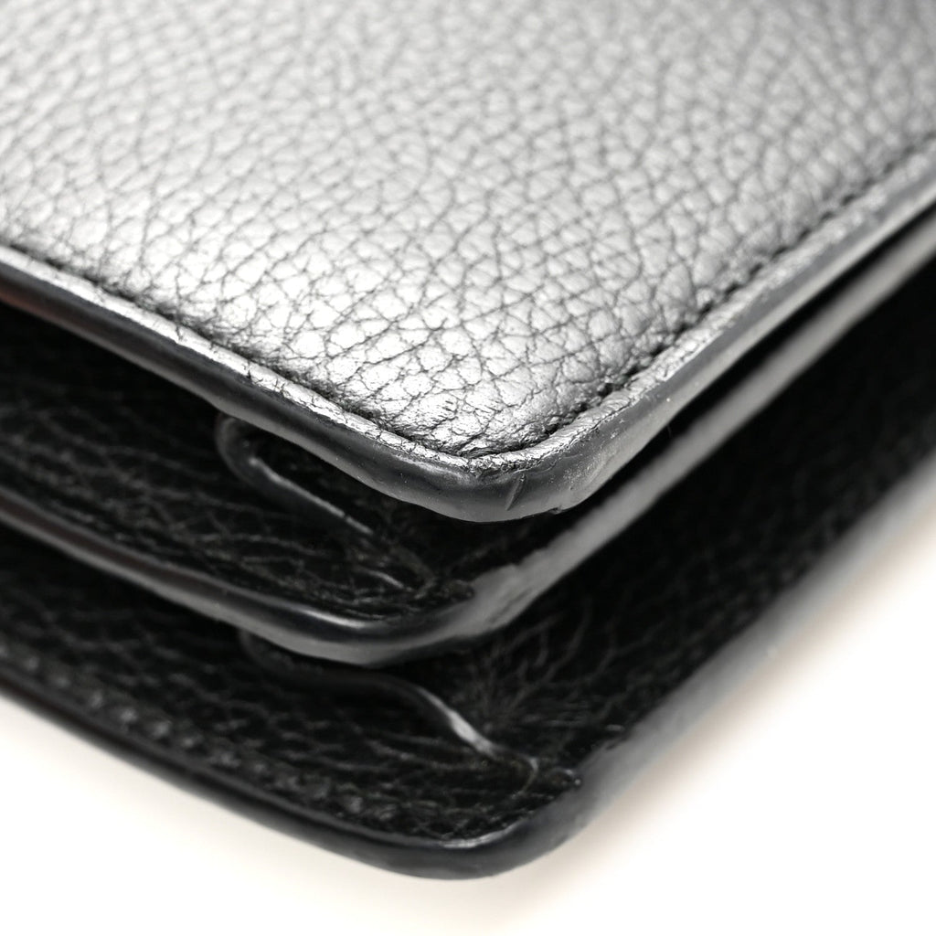 Pebbled Calfskin Small Dionysus Shoulder Bag Black wholesalehk.shop