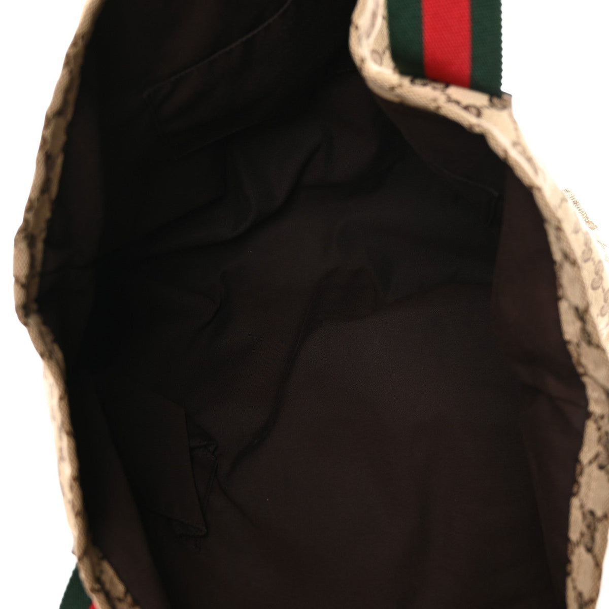 GG Monogram Medium Web Handle Vertical Tote Dark Brown wholesalehk.shop