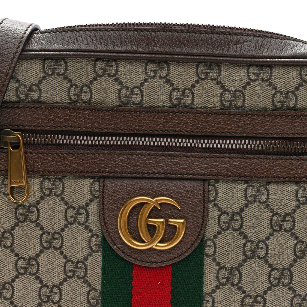 GG Supreme Monogram Web Small Ophidia Messenger Bag Brown wholesalehk.shop