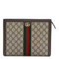 GG Supreme Monogram Web Ophidia Pouch Brown wholesalehk.shop