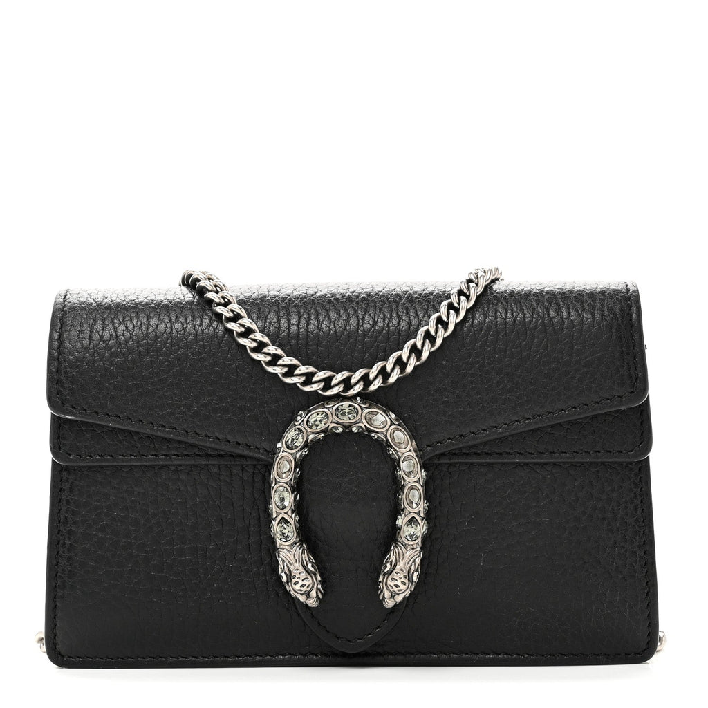 Calfskin Super Mini Dionysus Shoulder Bag Black wholesalehk.shop