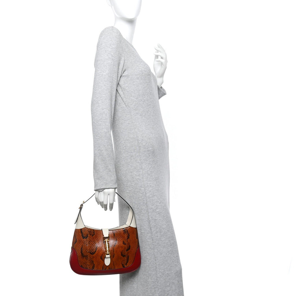 Snakeskin Calfskin Small Jackie 1961 Hobo Brown Multicolor £¨ Direct shipment via from wholesalehk.shop