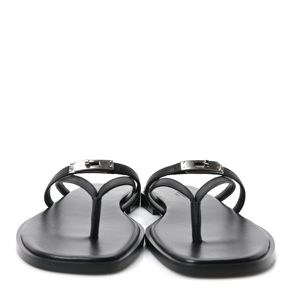 Calfskin Miss Sandals 37 Black wholesalehk.shop