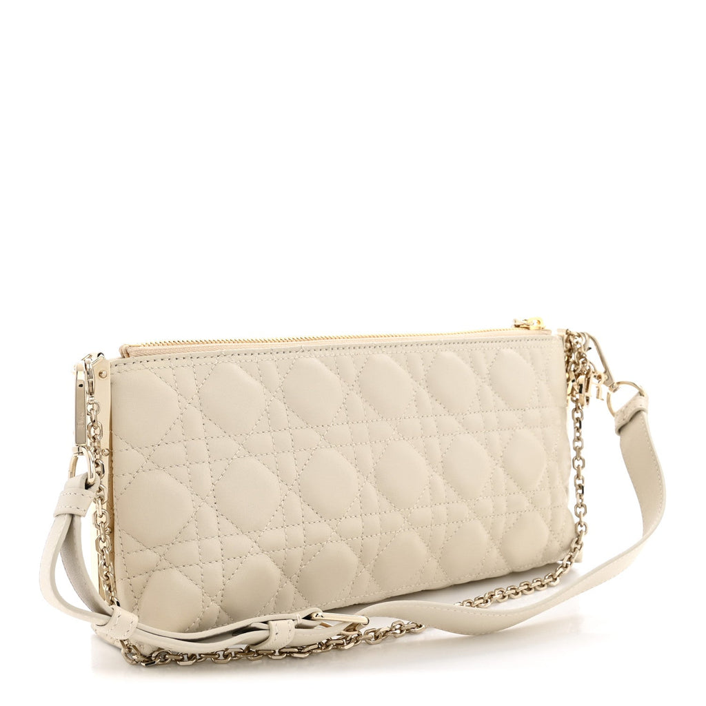 Lambskin Cannage Dior Club Bag  Dusty Ivory wholesalehk.shop
