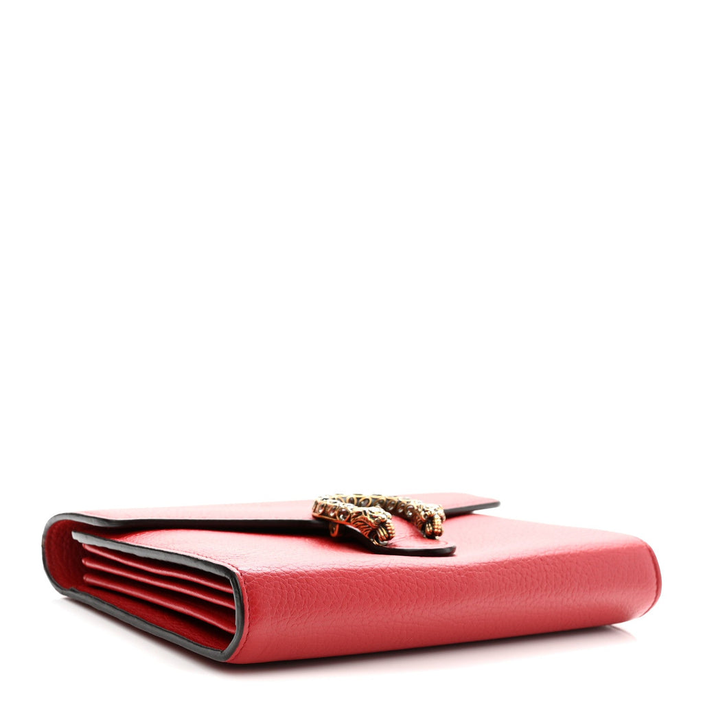 Calfskin Mini Dionysus Chain Wallet Hibiscus Red wholesalehk.shop