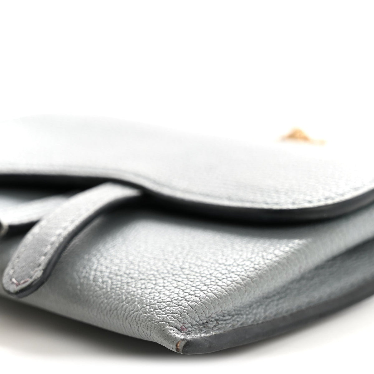 Goatskin Nano Saddle Chain Pouch Blue wholesalehk.shop