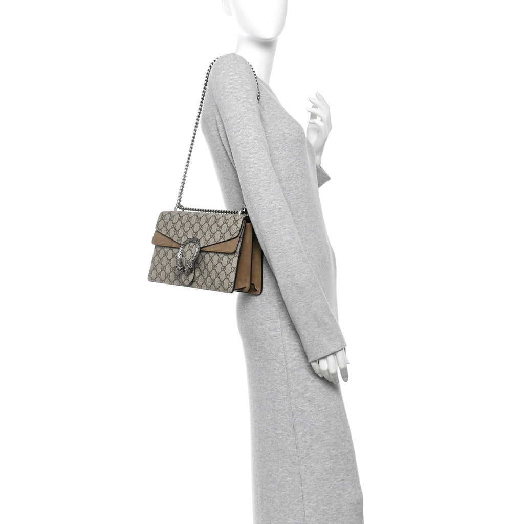 GG Supreme Monogram Small Dionysus Shoulder Bag Taupe wholesalehk.shop