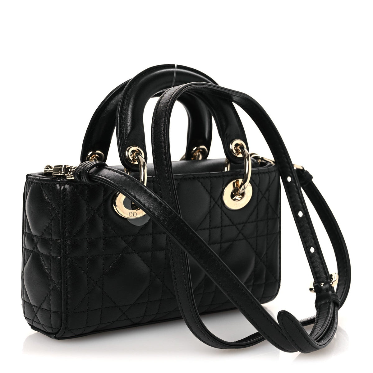 Lambskin Cannage Micro Lady D-Joy Black wholesalehk.shop