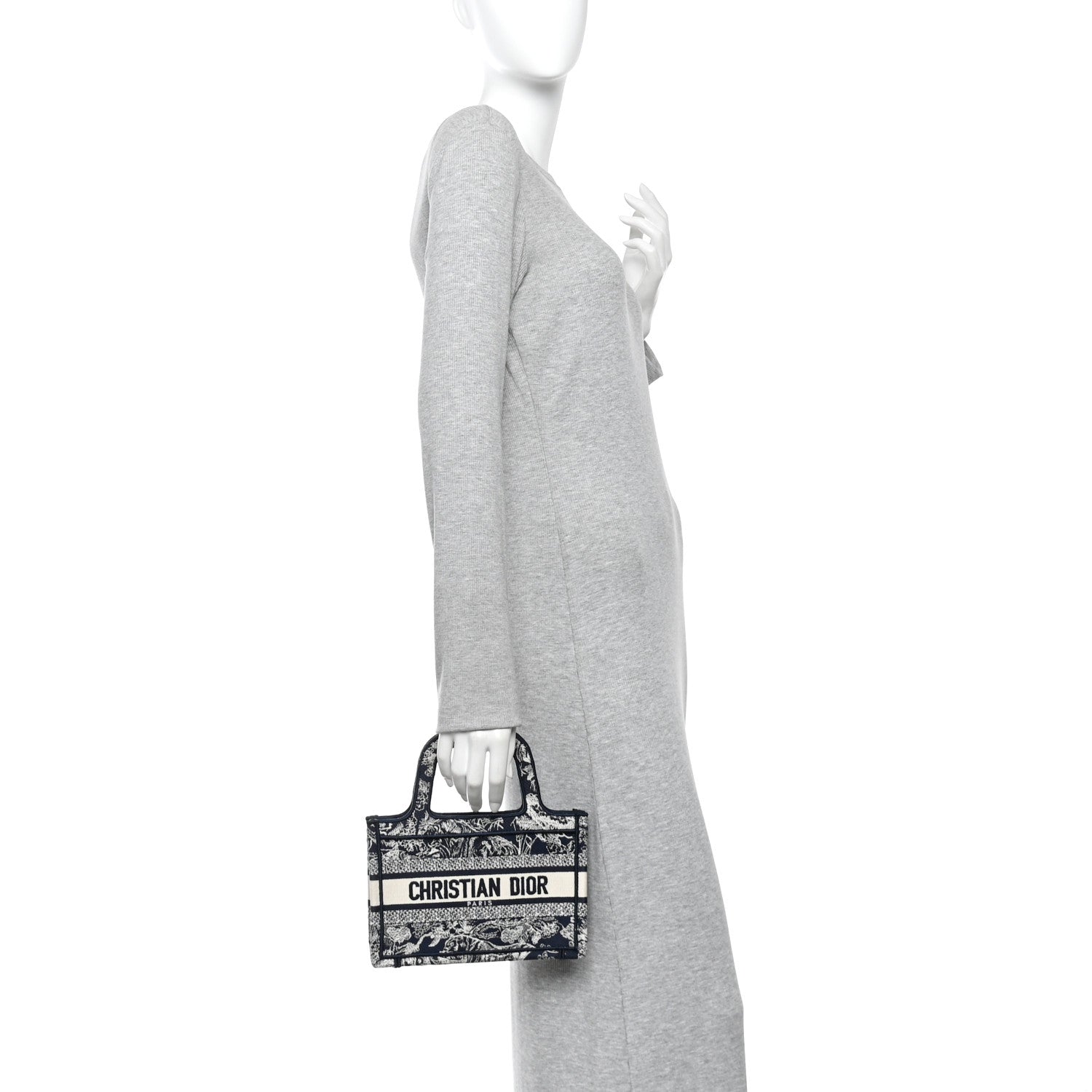 Canvas Embroidered Mini Toile De Jouy Book Tote Blue £¨ Direct shipment via from wholesalehk.shop