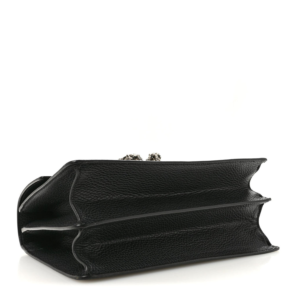 Dollar Calfskin Crystal Web Medium Dionysus Bamboo Top Handle Bag Black Black Diamond wholesalehk.shop