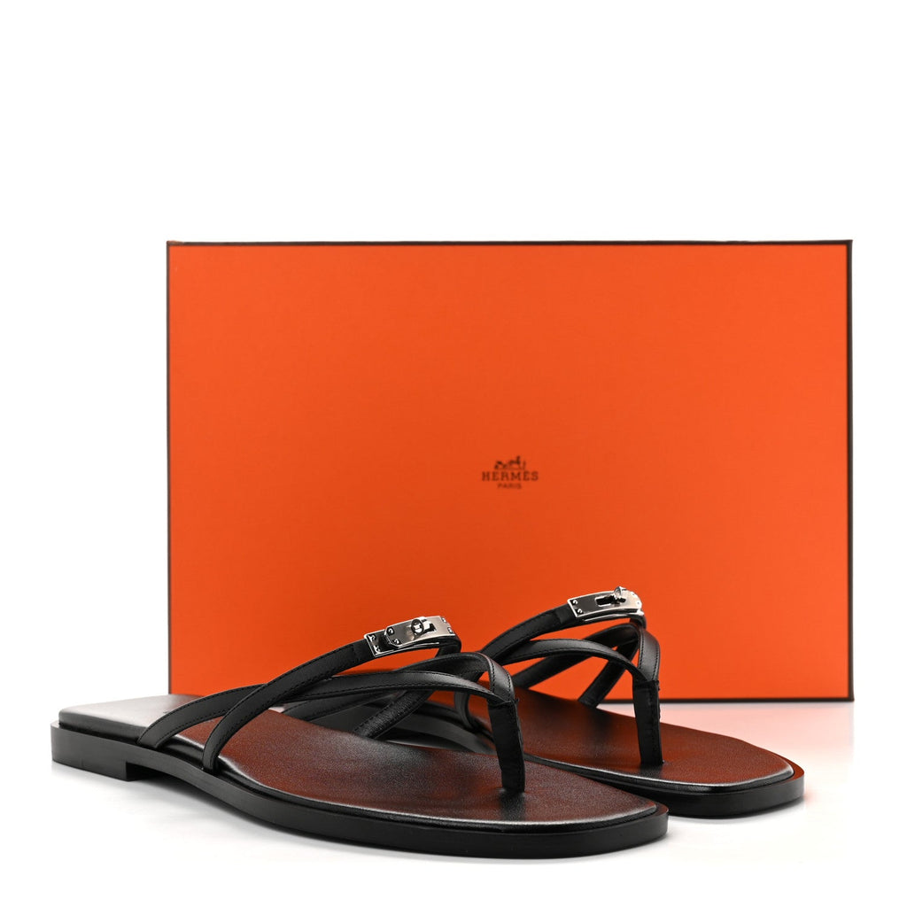 Calfskin Miss Sandals 39 Black wholesalehk.shop