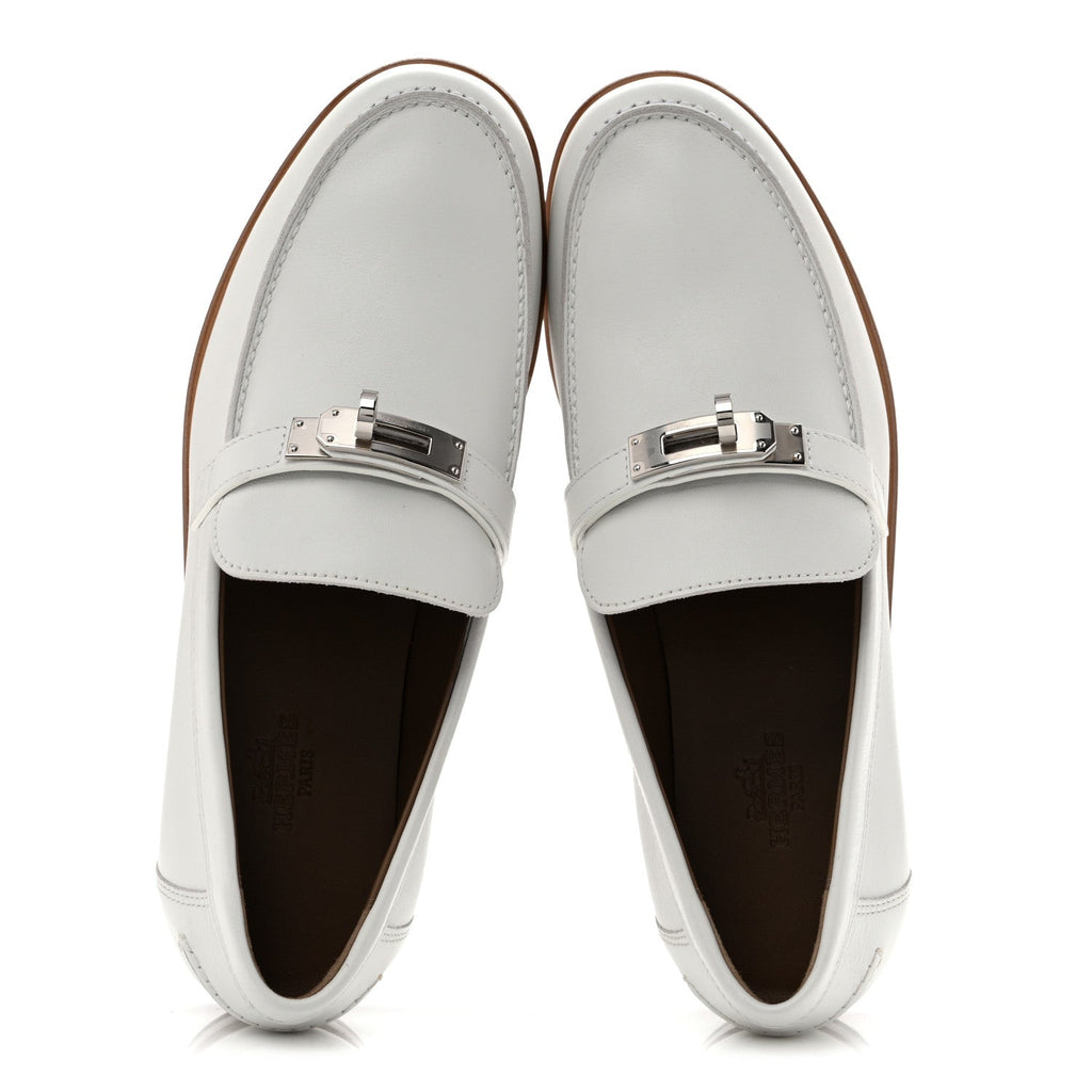 Calfskin Womens Destin Loafers 36 White wholesalehk.shop