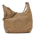 Pebbled Calfskin Medium Soho Chain Hobo Camelia wholesalehk.shop