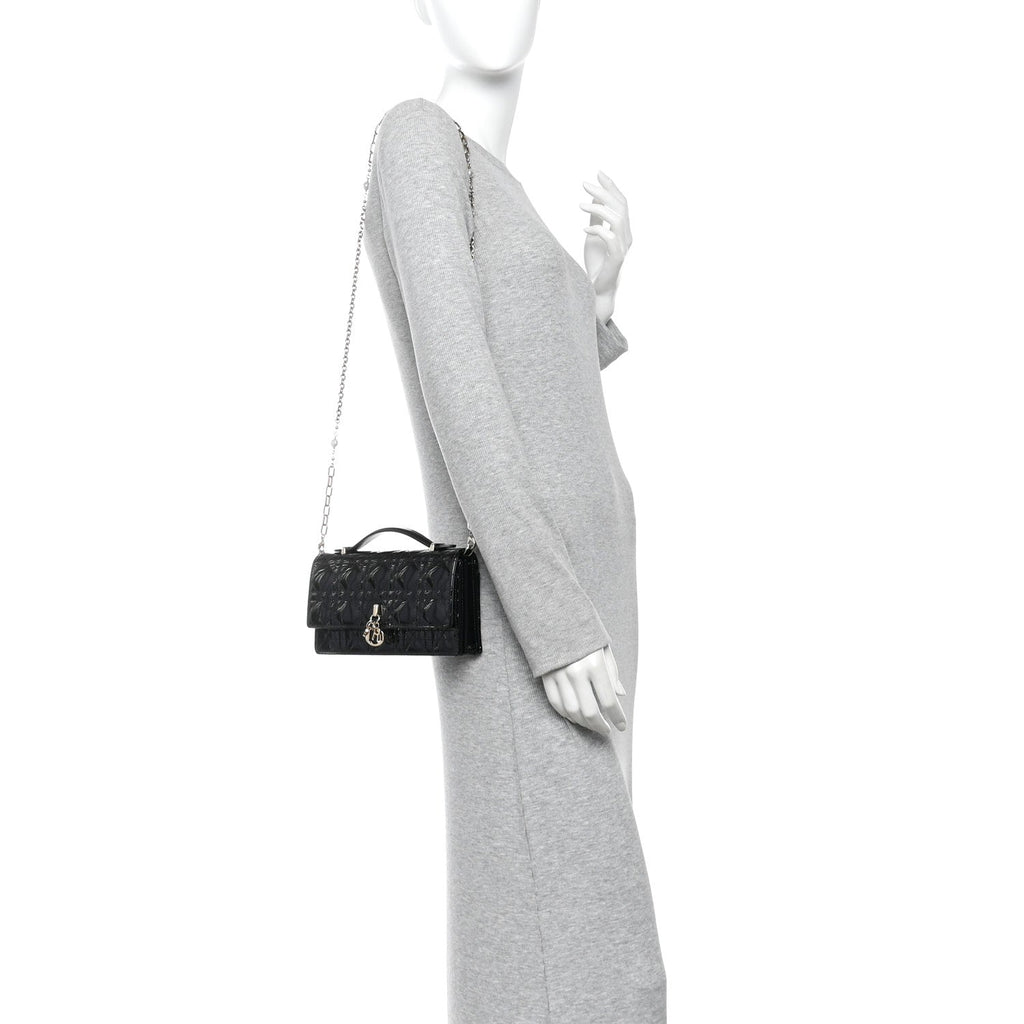 Patent Cannage Mini My Dior Bag Black wholesalehk.shop