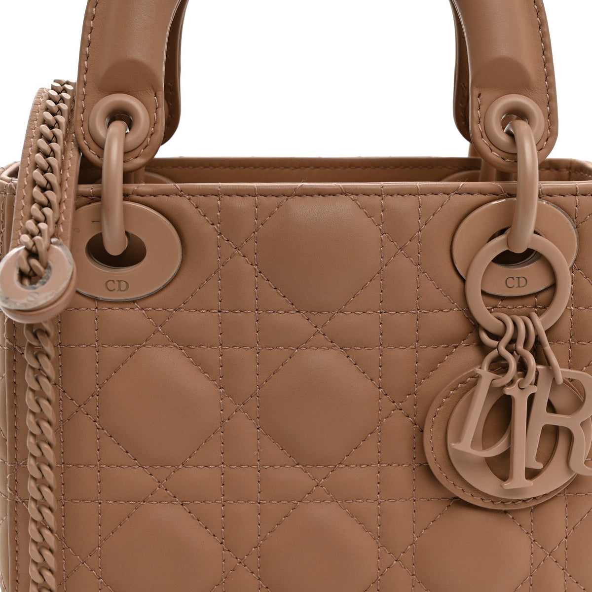 Ultra Matte Calfskin Cannage Mini Lady Dior Light Beige wholesalehk.shop