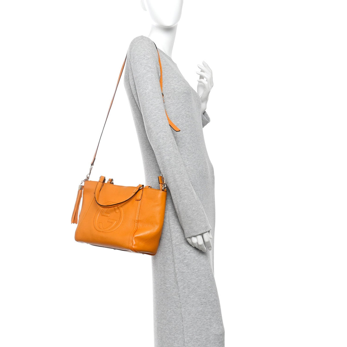 Pebbled Calfskin Small Soho Top Handle Bag Curcuma wholesalehk.shop