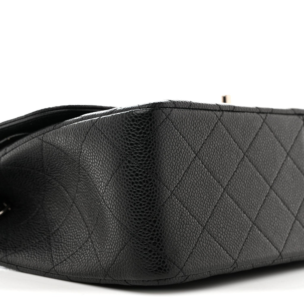 Caviar Quilted Jumbo Double Flap Black wholesalehk.shop