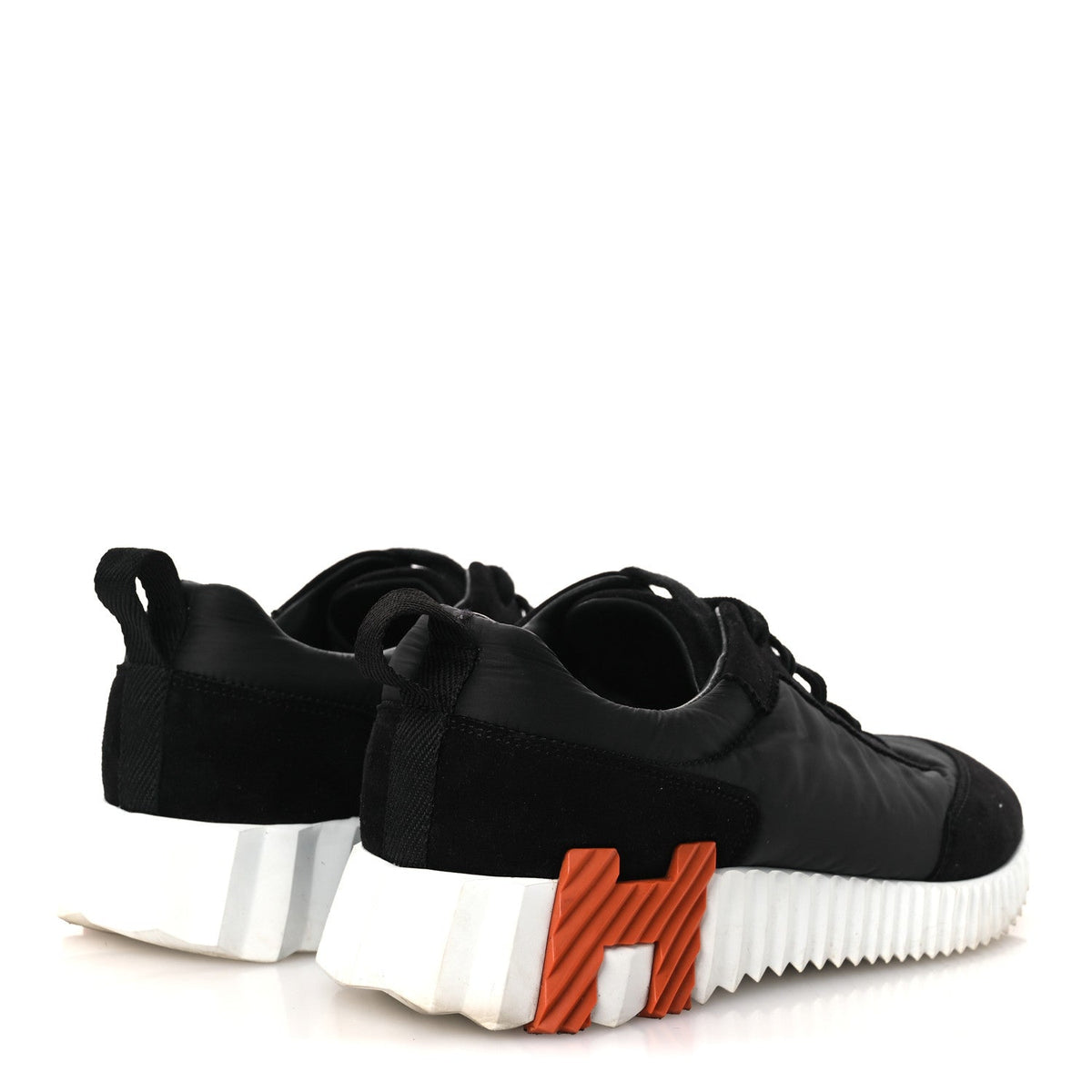Air Mesh Suede Goatskin Bouncing Sneakers 37.5 Black Orange wholesalehk.shop