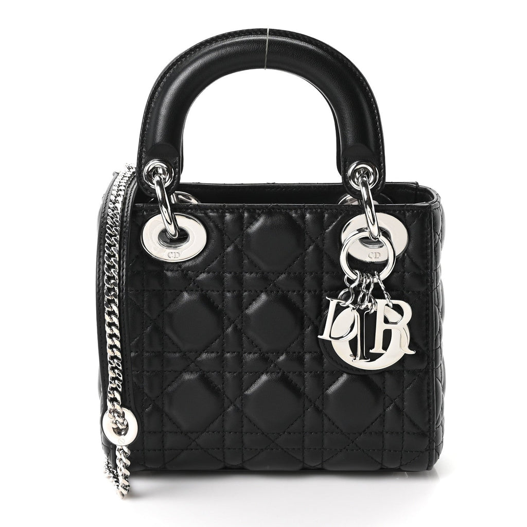 Lambskin Cannage Mini Lady Dior Black wholesalehk.shop
