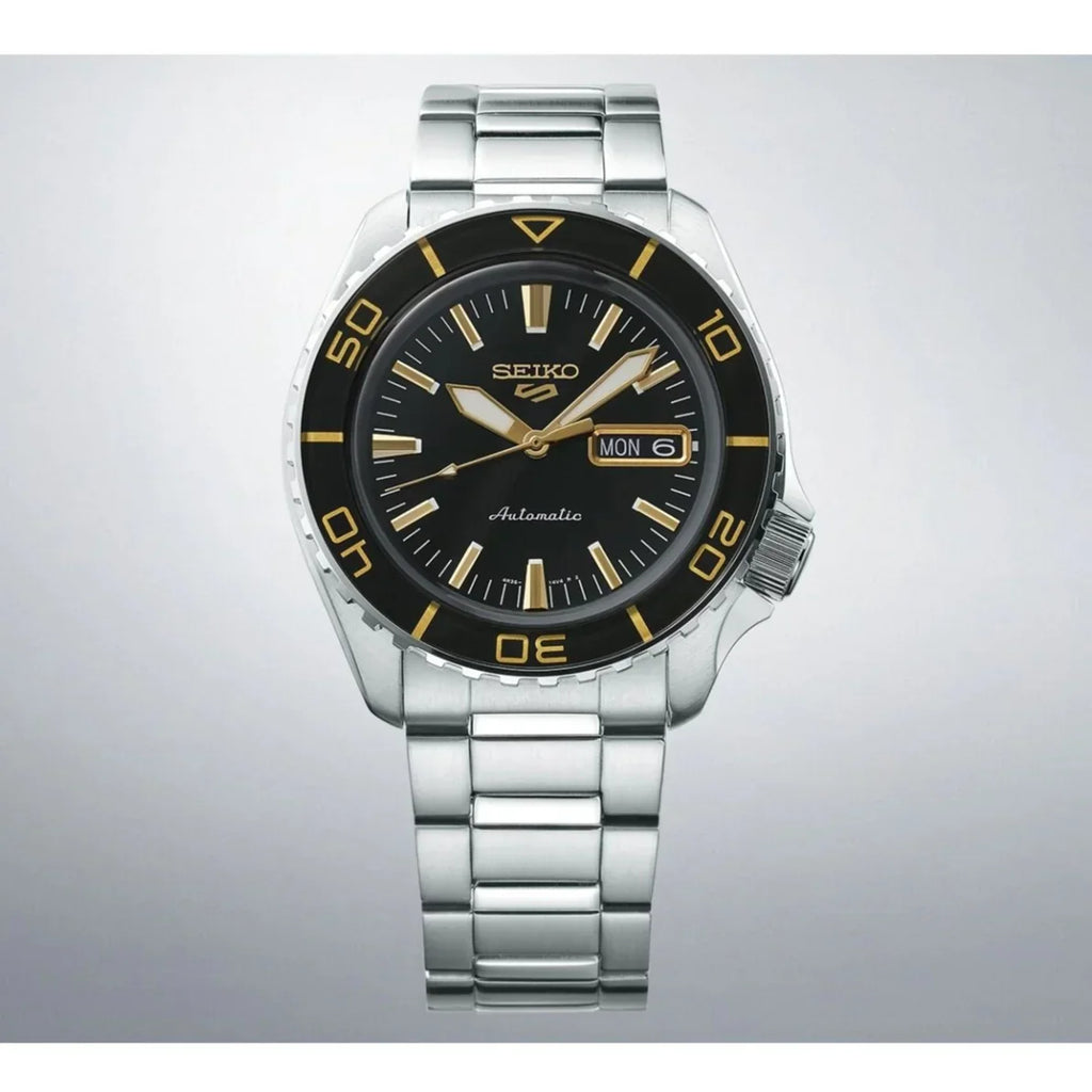 Seiko 5 Sport Automatic SKX Series Black Dial Silver Steel Strap Watch for Men - SRPK99K1 wholesalehk.shop