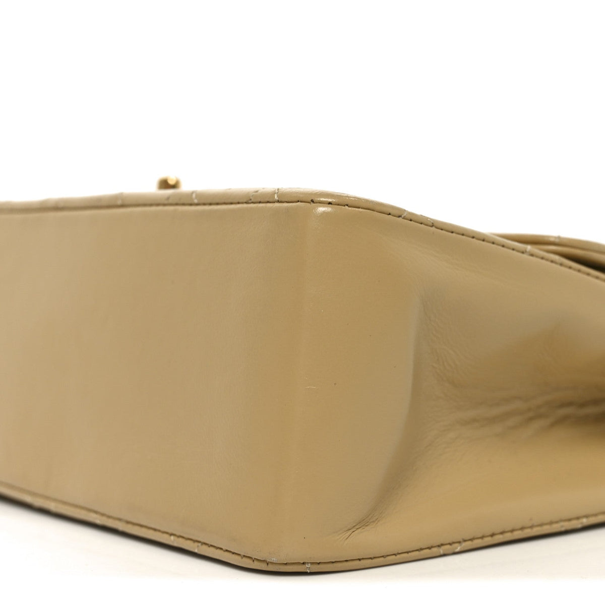 Lambskin Quilted Medium Double Flap Beige wholesalehk.shop
