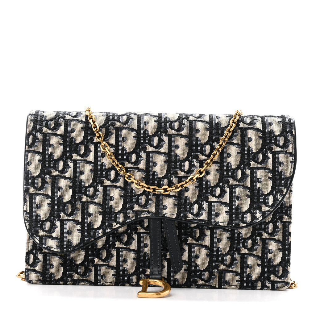 Oblique Saddle Chain Pouch Blue wholesalehk.shop