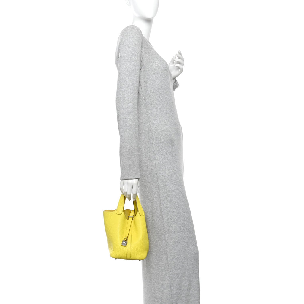 Taurillon Clemence Picotin Lock 18 PM Lime £¨ Direct shipment via from wholesalehk.shop