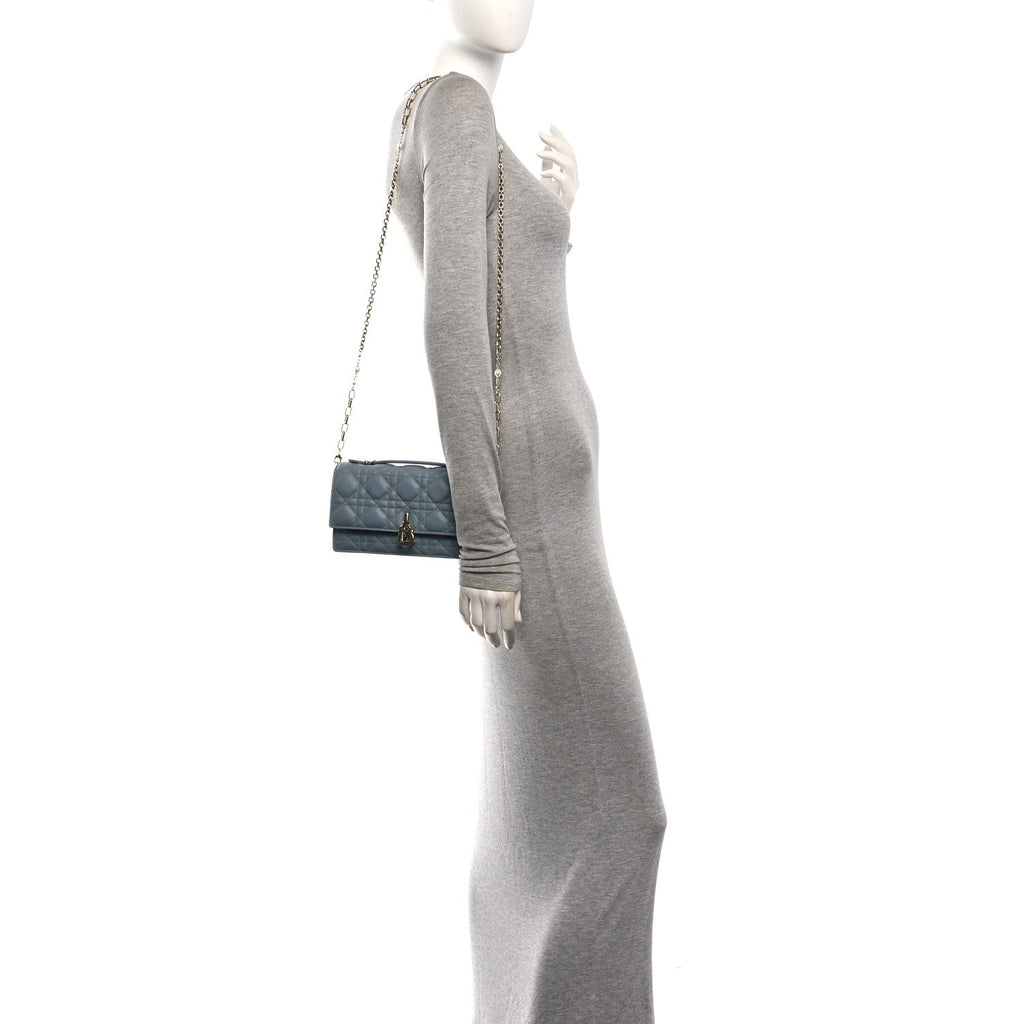Lambskin Cannage Mini My Dior Top Handle Clutch Cloud Blue wholesalehk.shop