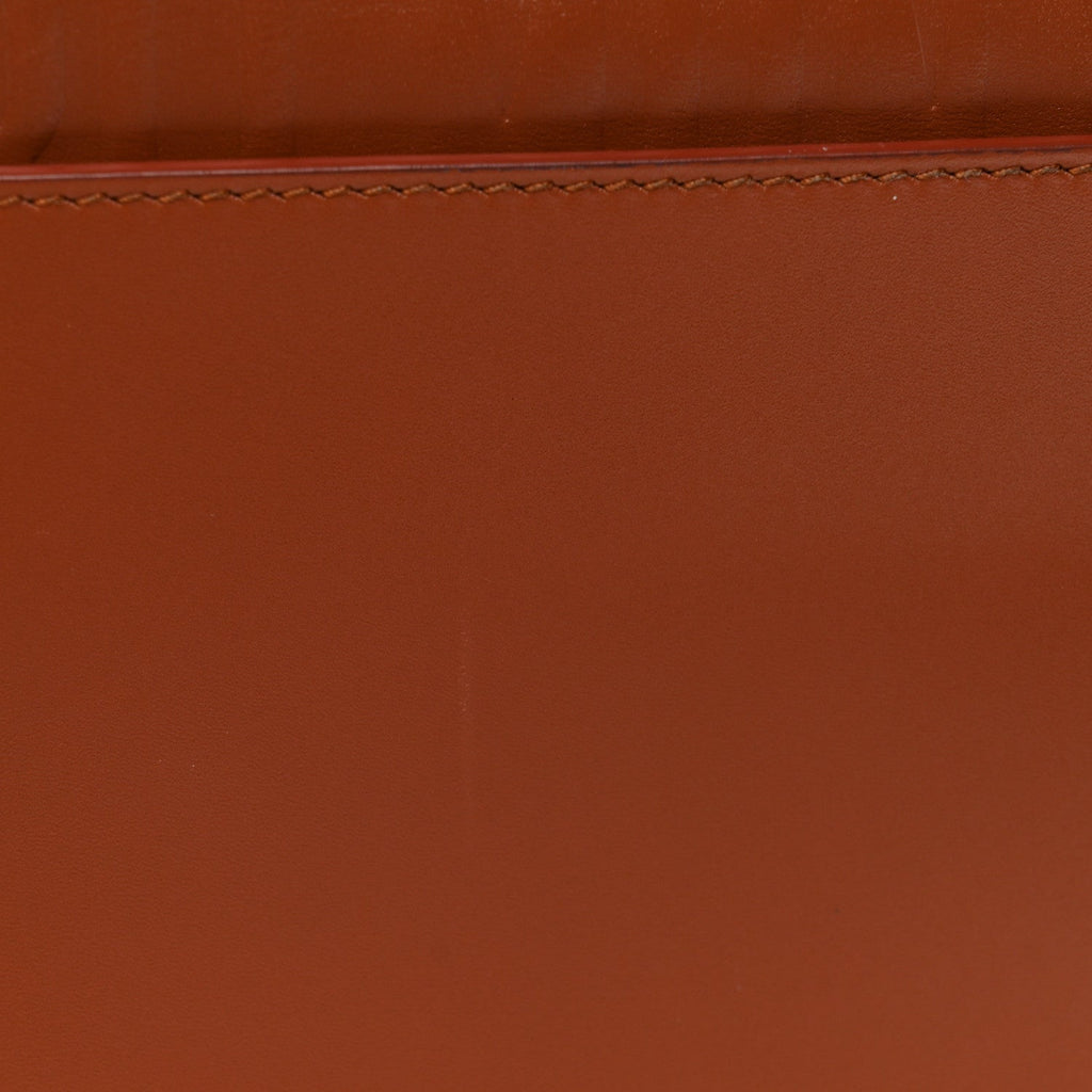Box Calfskin Medium Bobby Flap Dark Tan wholesalehk.shop
