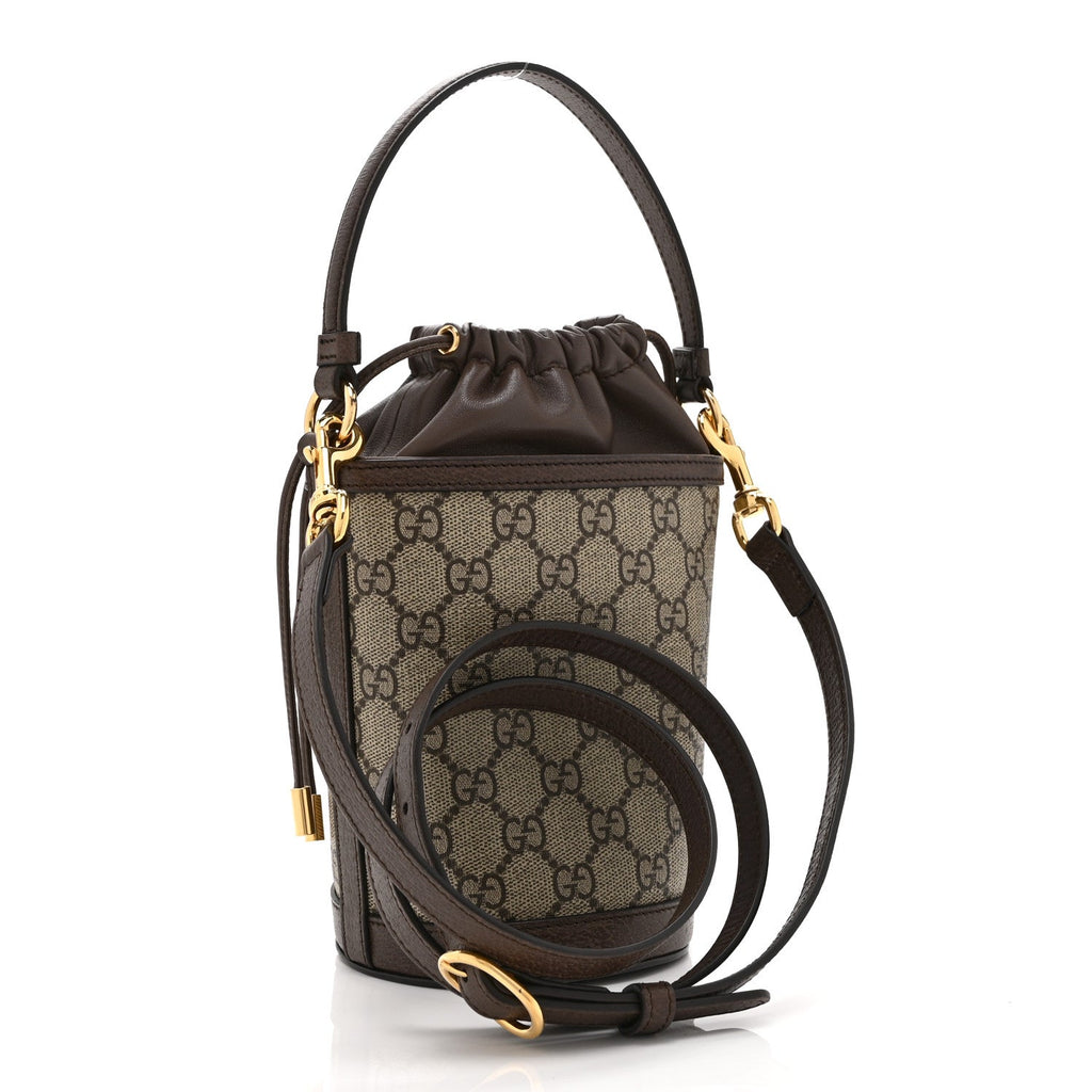 GG Supreme Monogram Ophidia Mini Bucket Bag Beige Ebony wholesalehk.shop