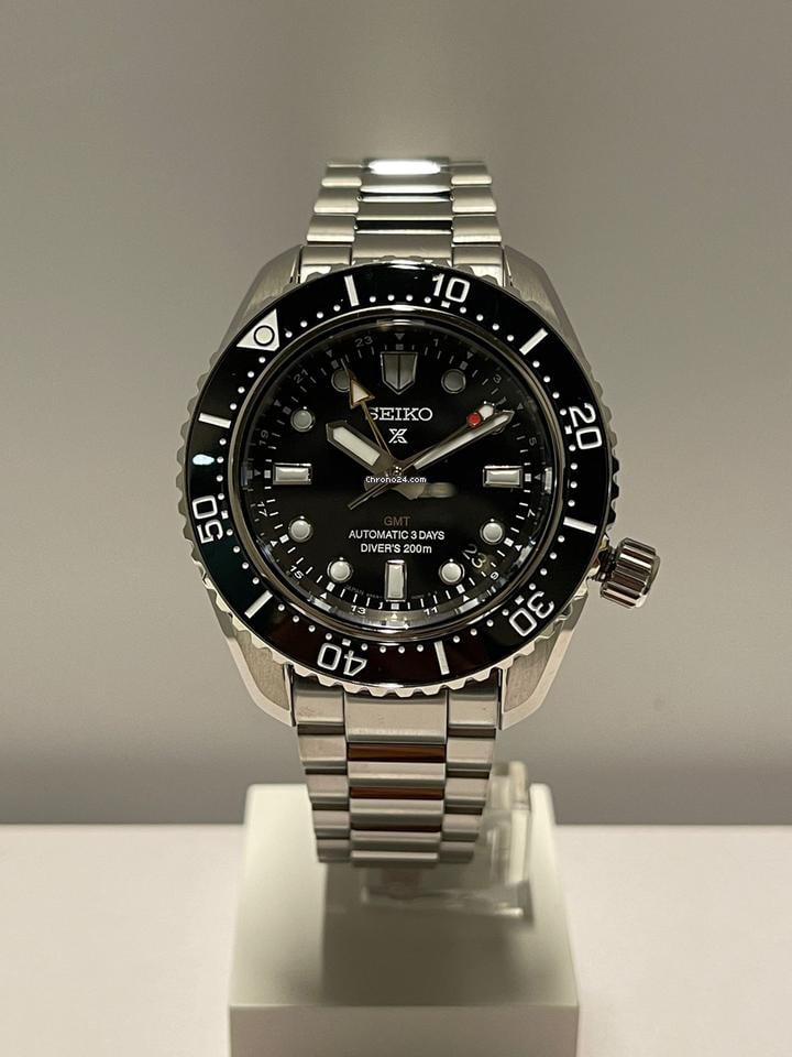Seiko Prosprex Dark Depths GMT Automatic Black Dial Silver Steel Strap Watch For Men - SPB383J1 wholesalehk.shop