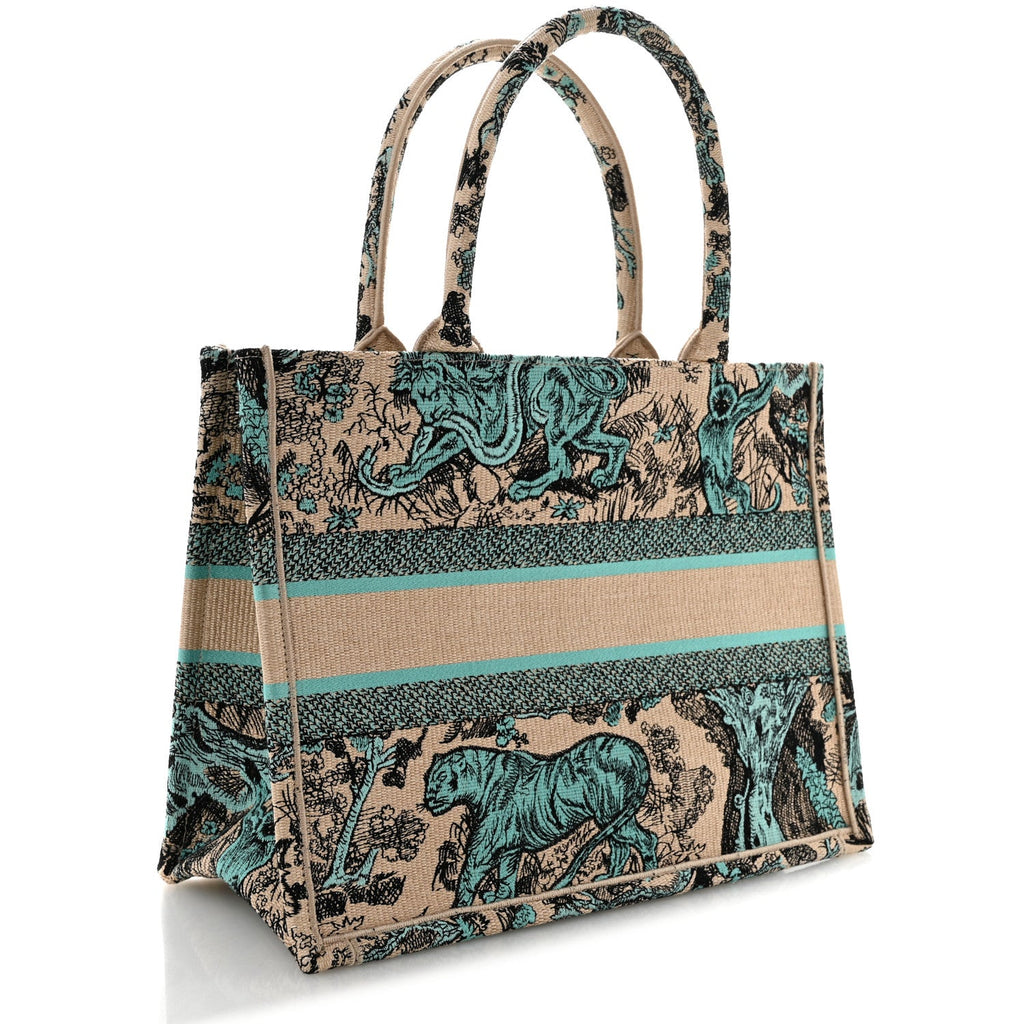 Raffia Embroidered Dioriviera Medium Book Tote Aquamarina £¨ Direct shipment via from wholesalehk.shop