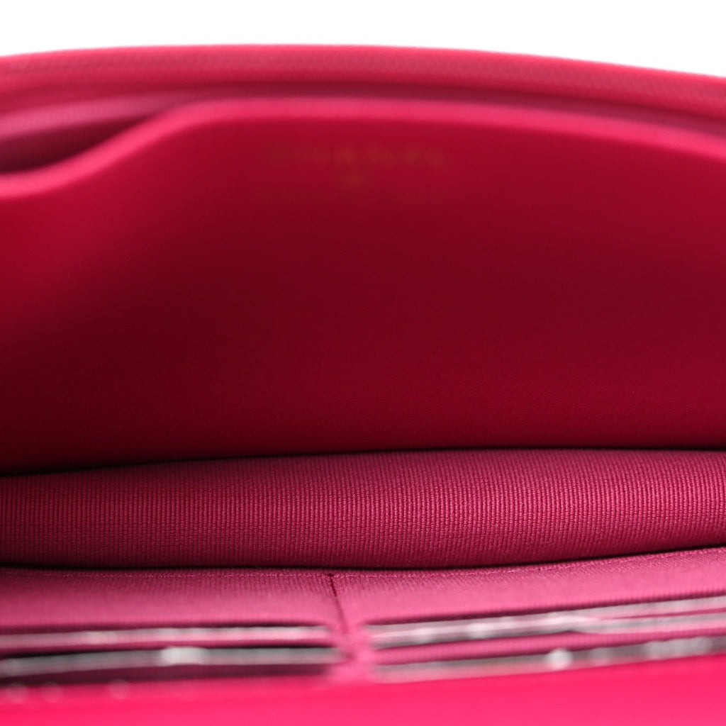 Lambskin Quilted Top Handle Wallet On Chain WOC Pink wholesalehk.shop
