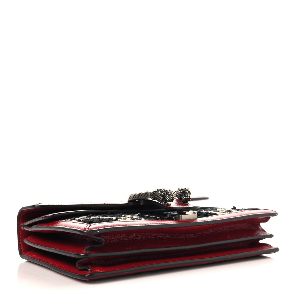 Tweed GG Monogram Small Dionysus Shoulder Bag Black White Romantic Cherry wholesalehk.shop